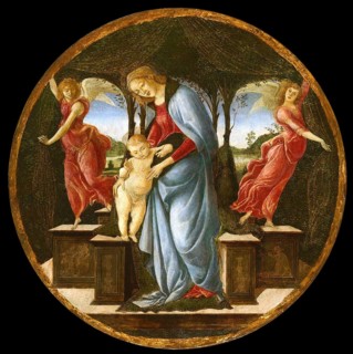 Virgin and Child with Two Angels (1485-95), Virgin and Child with Two Angels, Painting by Sandro