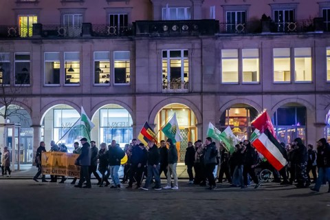 To mark 13 February and the destruction of Dresden in the Second World War, the small right-wing