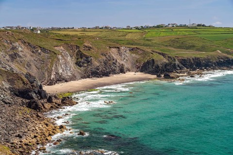 Pentreath Beach on the Lizard Peninsula, Cornwall, England, Great Britain