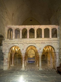 West façade of the gallery, Prieuré de Serrabone, Boule-d'Amont, Département Pyrénées-Oriental,
