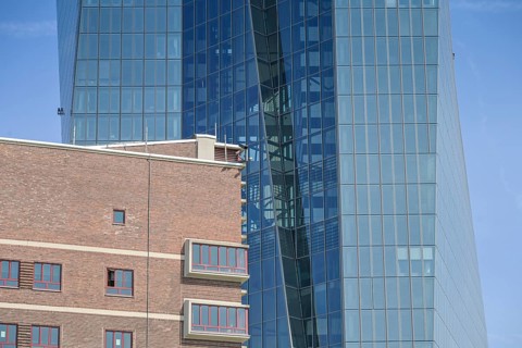 European Central Bank ECB, Main Building, Headquarters, Sonnemannstraße, Ostend, Frankfurt am Main,