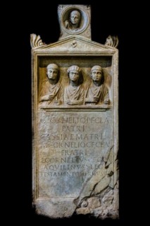 Tombstone of the Conelii family from the 1st century, Museo Archeologico Concordiese with finds