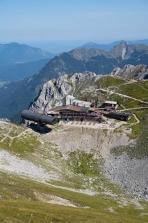 Nature information centre Bergwelt Karwendel, museum, telescope, mountain restaurant, mountain