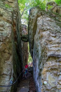 The Devil's Gorge, narrow, accessible gorge of sandstone rocks, with steep rocky gorges, near