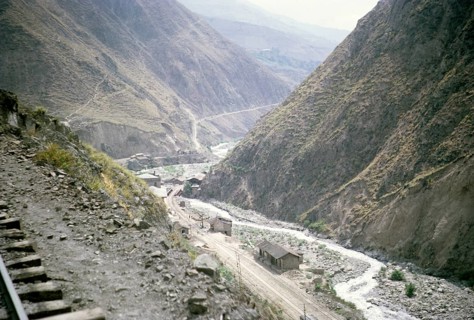 Railway line from Guayaquil to Riobamba on the Andes plateau, Ecuador, South America, 1962, South