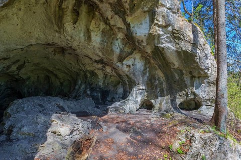 The Klausenhöhle is a natural karst cave near the Lower Bavarian market town of Essing in the