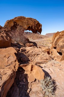 Lion's Mouth rock formation, Twyfelfontein, desert landscape, Kunene, Namibia, Africa