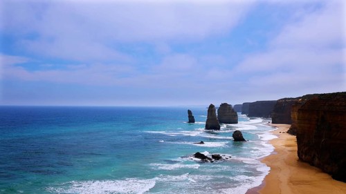 Twelve Apostles national park landscape in Australia near Melbourne, Razorback and Loch Ard Gorge