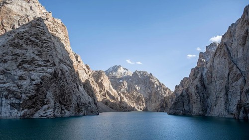 Mountain lake Kol Suu, Sary Beles Mountains, Naryn Province, Kyrgyzstan, Asia