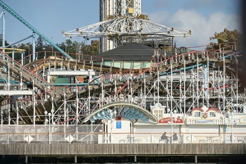 Rollercoaster, Gröna Lund amusement park, Djurgarden, Stockholm, Sweden, Europe