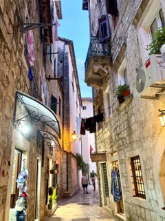 Alley in the Old Town of Kotor, historical, Bay of Kotor, Adriatic Sea, Mediterranean Sea, World