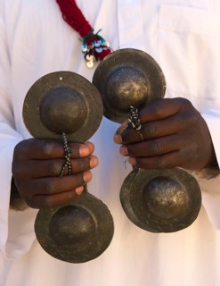Morocco, traditional musicians with instruments, Pigeons du Sable group, Merzouga, Erg Chebbi