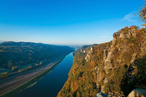 Bastei view in Saxon Switzerland