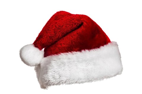 Santa Claus hat isolated on white background
