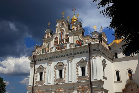 The Uspensky Cathedral, part of the monastery complex of the Kiev Cave Monastery, Holy Mary of the