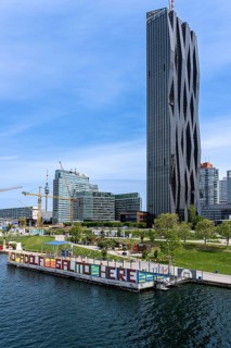 High-rise buildings in Donaupark, Donau City, Vienna Austria