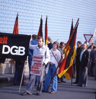 DEU, Germany: The historical slides from the times 80-90s, Dortmund. DGB demonstration against