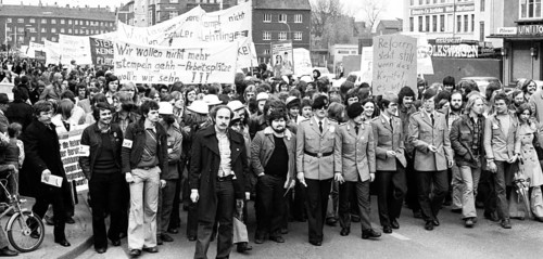 Demonstration of 30, 000 of the DGB youth against unemployment and better vocational training on 19
