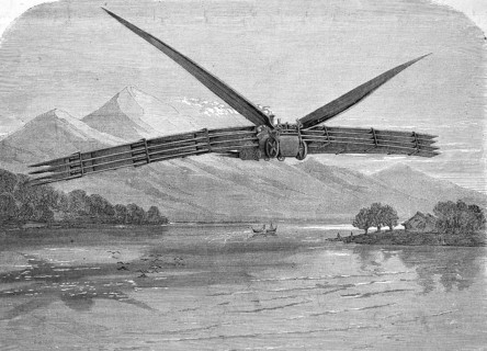 Aeronautical navigation device, Appareil de Navigation Aerienne, System Kaufmann, 1869, Historic,