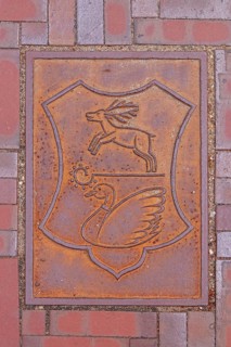 Artwork, Young Art on Old Paths project, Bad Doberan, Mecklenburg-Western Pomerania, Germany,
