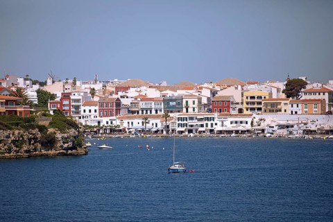 Calesfonts fishing port, Es Castell, Mao, Mahon, Menorca, Spain, Europe