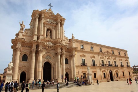 Ortygia or Ortigia is the historic centre of the city of Syracuse, the baroque façade of the