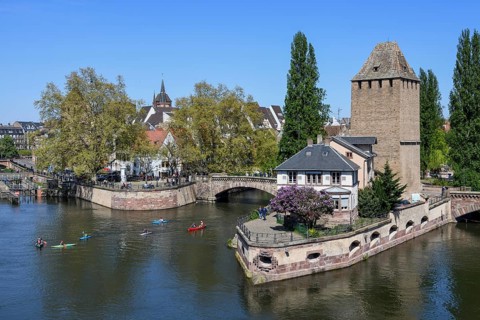 Ponts Couverts Bridge with the Heinricht Tower, Old Town or Grand Ile, Unesco World Heritage Site,