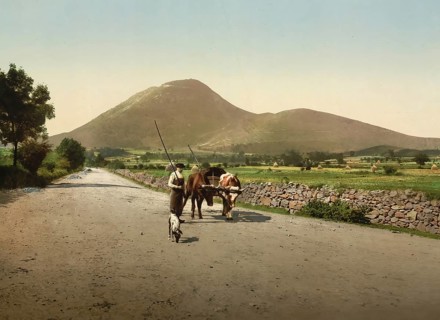 Le Puy de Dome, Clermont-Ferrand, France, c. 1890, Historic, digitally enhanced reproduction of a