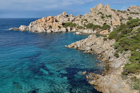 Rugged rocky coast, Capo Testa Peninsula, Santa Teresa de Gallura, Sardinia, Italy, Europe