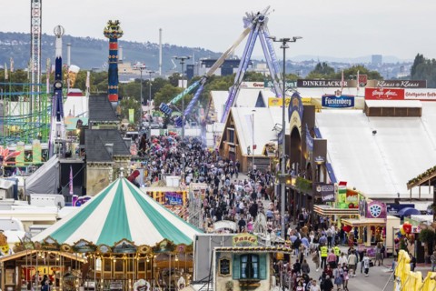 Stuttgart Folk Festival at the Cannstatter Wasen. Around 260 showmen provide a great atmosphere at