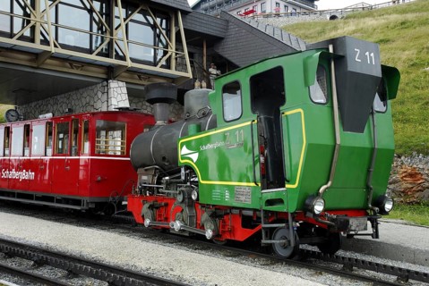 Schafbergbahn, rack railway, to the Schafberg, Sankt Wolfgang, Salzburg, Austria, Europe