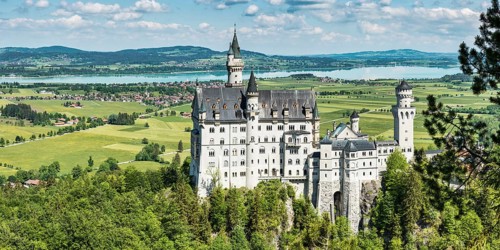 Neuschwanstein Castle near Hohenschwangau, Romantic Road, Ostallgäu, Bavaria, Germany, Europe