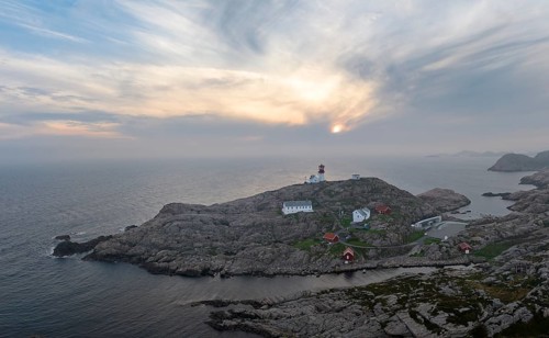 Lindesnes lighthouse at Norway's southernmost point, South Cape, Norway, Europe
