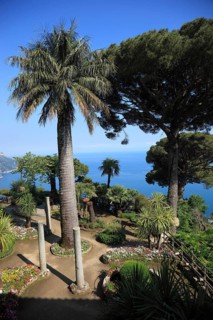Garden area at Villa Rufolo, Ravello, Campania, Italy, Europe