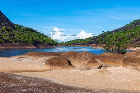 Huge granite hills, Cerros de Mavecure, Eastern Colombia