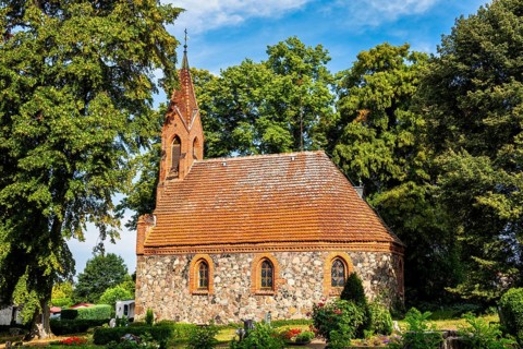 Lexow village church, district of Walow municipality, Mecklenburg-Western Pomerania, Germany,