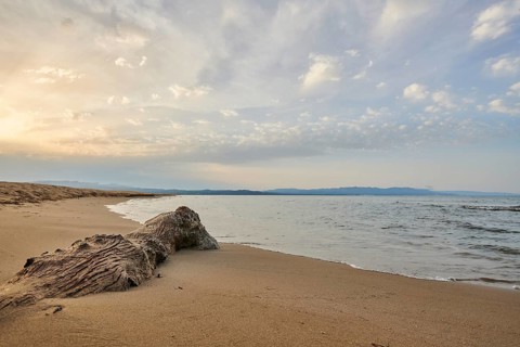Beach "Platja del Fangar", coast, sea, nature reserve, ebro delta, Catalonia, Spain, Europe