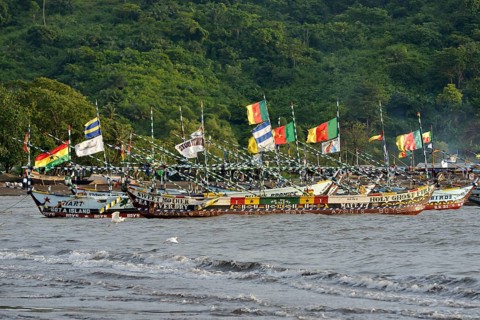 Fishing boats, Limbe, South-West Province, Cameroon, Africa