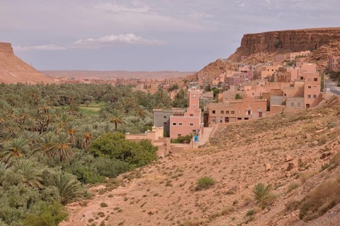 View of the Todhra Gorge, near Zaouia-Sidi-Abdelali, Morocco, Africa