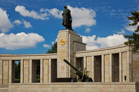 Soviet memorial with the statue of the Red Army soldier by Lev Kerbel in the Tiergarten, Berlin,