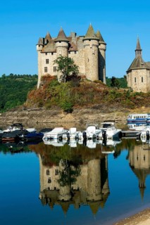 Lanobre. The 13th century Chateau de Val, which has been modified several times, is the property of