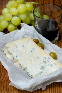 Gorgonzola cheese and glass of red wine, blue cheese, blue cheese, blue cheese