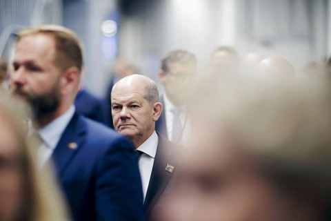 Olaf Scholz (SPD), German Chancellor, photographed at the NATO summit in Vilnius, Lithuania.
