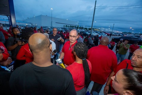 Sterling Heights, Michigan USA, 12 July 2023, United Auto Workers President Shawn Fain began
