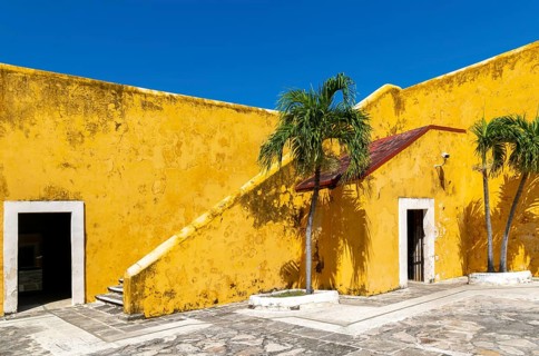Spanish colonial military architecture, Fort San Jose el Alto, Campeche, State of Campeche, Mexico,