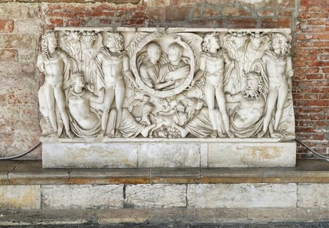 Roman sarcophagus, Sarcofago romano, Antiquity, Camposanto Monumentale monumental cemetery,