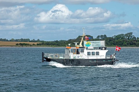 Bicycle ferry, coast near Broager, Syddanmark, Denmark, Europe