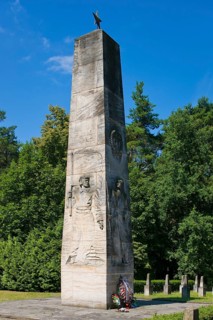 Obelisk by Friedrich Press The Soviet garrison cemetery in Dresden consists of a Red Army war