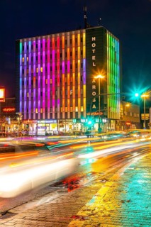 Novum Hotel Arosa Essen, with LED illuminated facade, in Essen Rüttenscheid, Essen, North