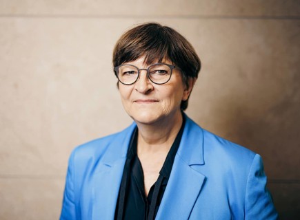 Saskia Esken, Bundesvorsitzende der SPD, aufgenommen im Rahmen eines Interview mit dem RND in